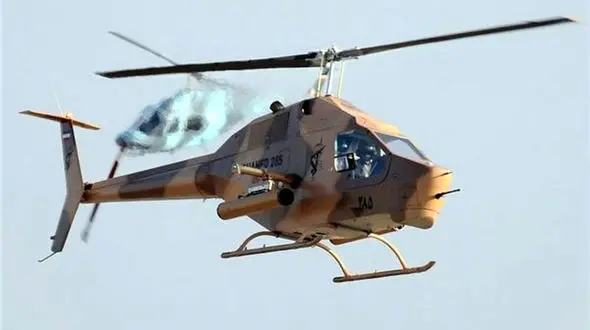 فیلم گشت زنی هلیکوپتر سپاه در آسمان زاهدان