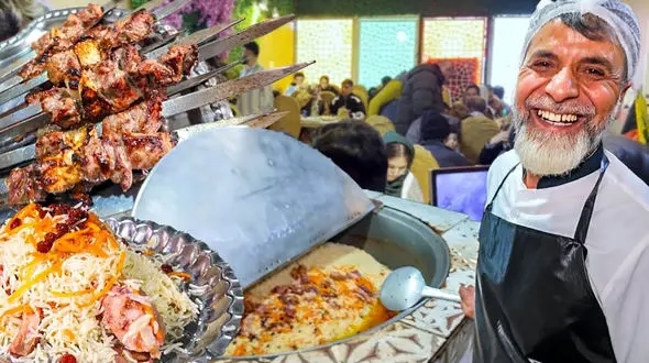 طعمی از کابل در دل تهران؛ غذای خیابانی افغانستانی با عطر منتو و قابلی پلو + فیلم