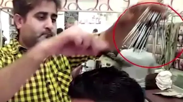 مهارت حیرت‌انگیز آرایشگر پاکستانی  + فیلم