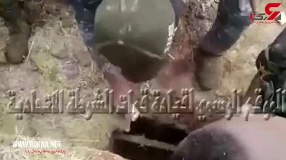 لحظه لو رفتن یک داعشی که مدت‌ها مخفیانه زیر زمین زندگی می‌کرد +فیلم 
