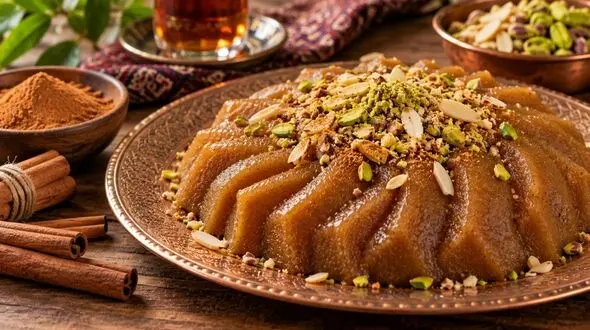طرز تهیه حلوای دارچینی؛ خوش‌ عطر و مجلسی