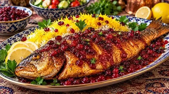 طرز تهیه ماهی با سس زرشک؛ یک غذای مجلسی با طعم ملس و متفاوت