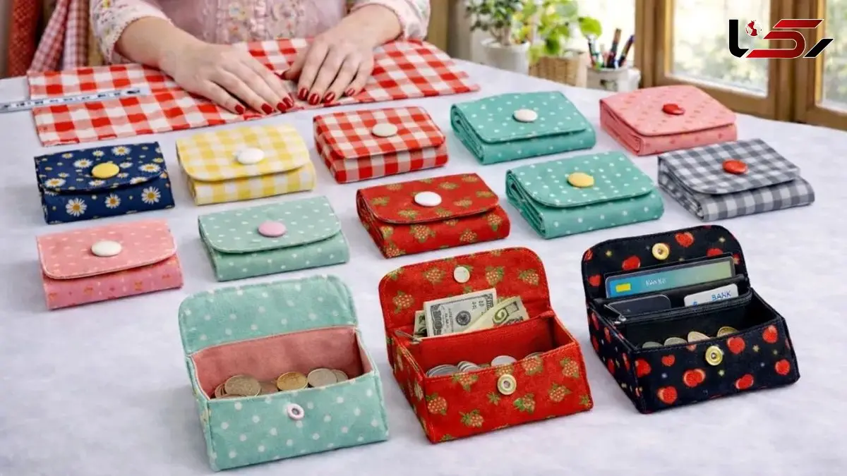 آموزش ساخت کیف پول پارچه ای ساده و زیبا برای هدیه یا فروش/ فیلم