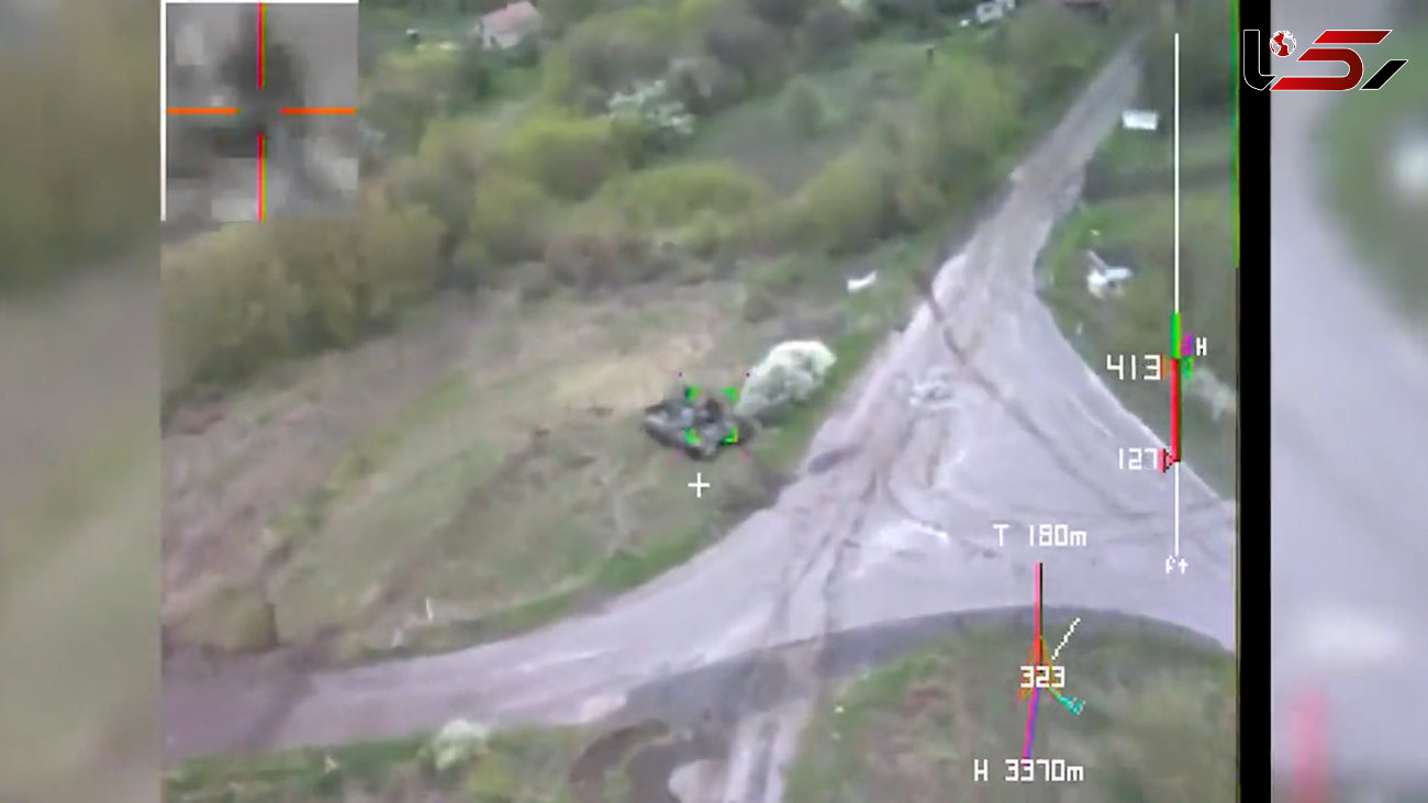 اولین ویدیو از حمله با هواپیمای بدون سرنشین در اوکراین !