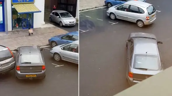 شاهکار یک خانم راننده در پارک کردن خودرو + فیلم