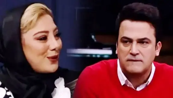 فیلم شوخی  حامد آهنگی با بدن رو ببین جون بابای ساسی مانکن با زهرا داوود نژاد ! /  خانم بازیگر یکه خورد !