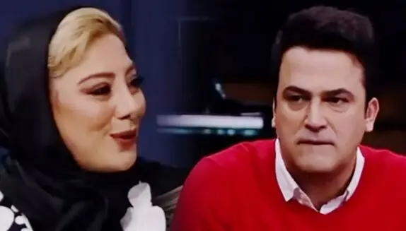 فیلم شوخی  حامد آهنگی با بدن رو ببین جون بابای ساسی مانکن با زهرا داوود نژاد ! /  خانم بازیگر یکه خورد !