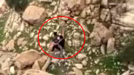 فیلم صحنه سقوط 2 بوشهری روی صخره سنگی / کابل راپل پاره شد