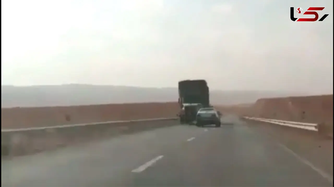 ببینید / رانندگی وحشت آور راننده پژو در جاده / مرگ را لمس کرد + فیلم