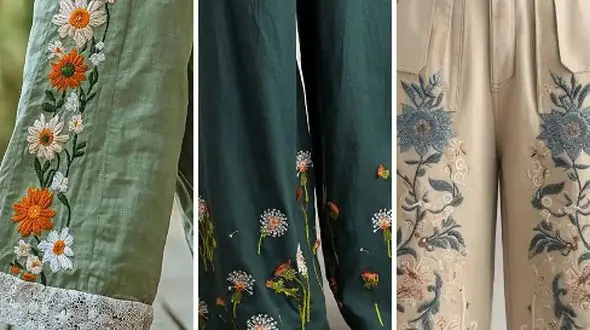 شلوار لنین گلدوزی شده | راهنمای انتخاب 15 مدل تابستونی زیبا و متفاوت