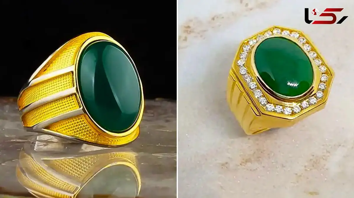مدل‌ های شیک انگشتر طلای نگین سبز؛ جواهری برای استایل جذاب