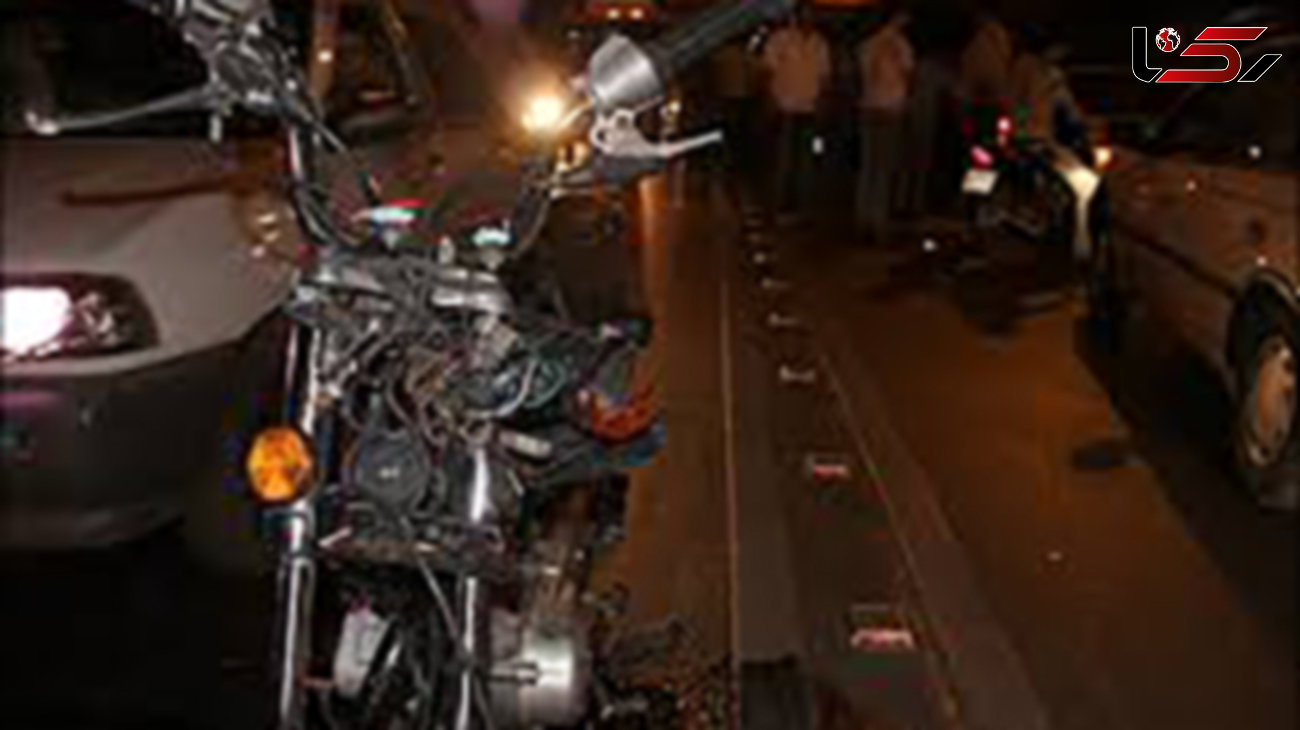 موتورسواری مرگبار در اتوبان تاریک