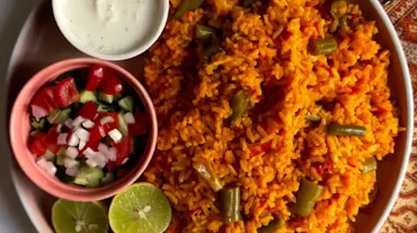 طرز تهیه لوبیا پلو دود وآسان ترین کیک شکلاتی در منزل