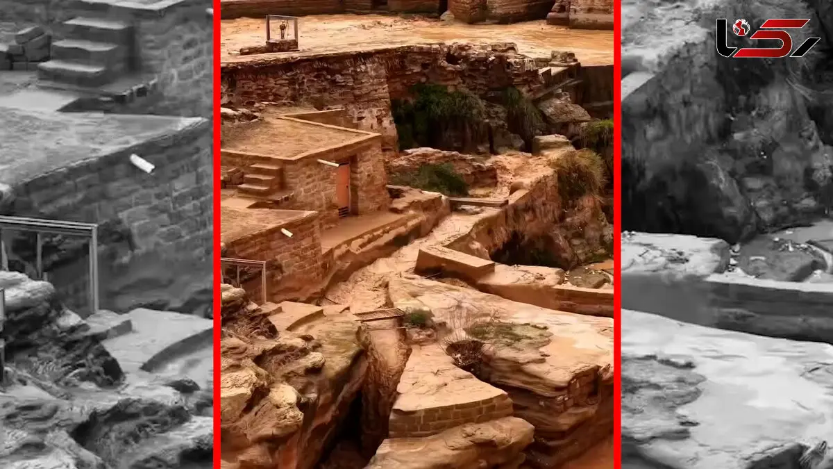 فیلم جریان سیلاب و پل ها و کانال های شوشتر