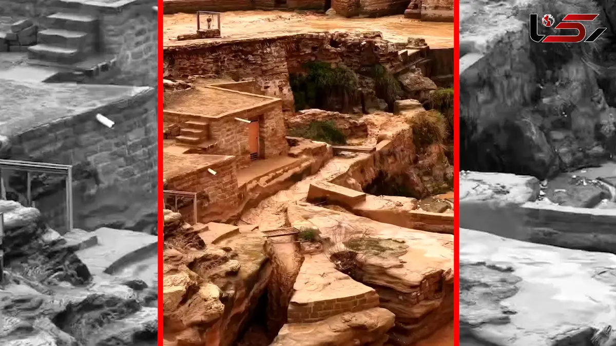 فیلم جریان سیلاب و پل ها و کانال های شوشتر