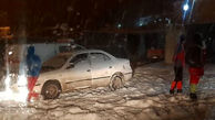 نجات سرنشینان ۶ خودرو گرفتار در برف ایزدخواست فارس 