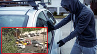 شگرد دزدان موتورسوار برای سرقت از خودروهای در حال حرکت + فیلم