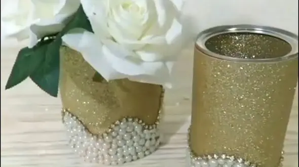 قوطی فلزی را چطور تزئین کنیم؟ / فیلم