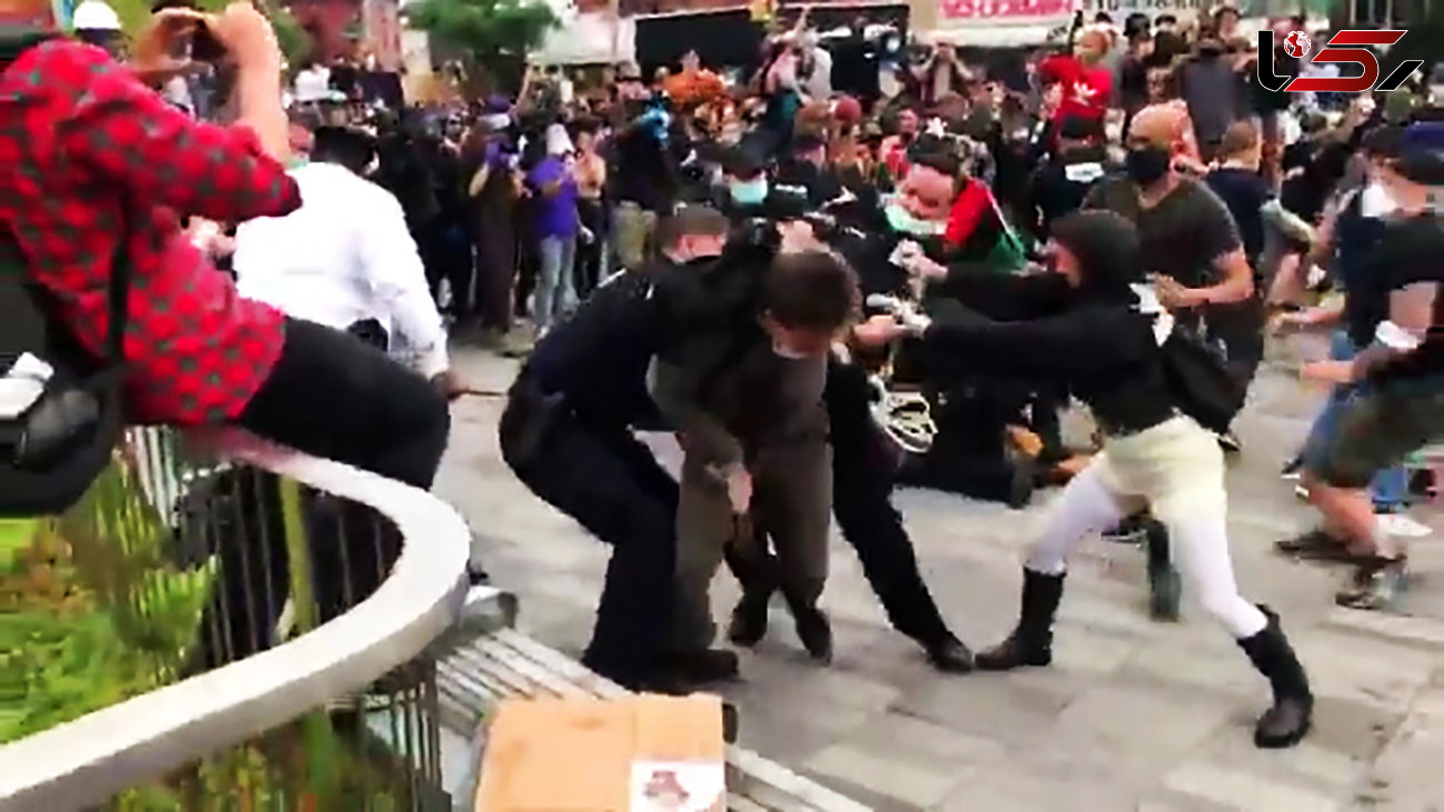 فیلم کتک زدن وحشیانه معترضان توسط پلیس ایالت نیویورک +عکس