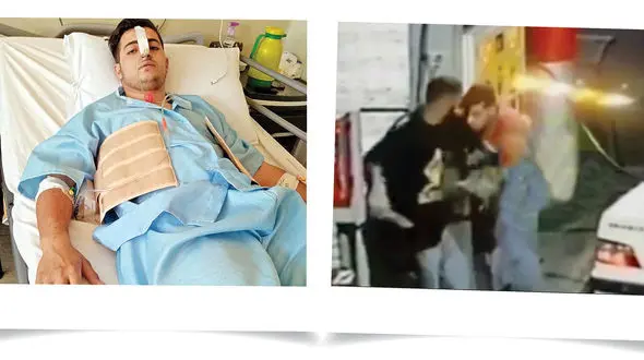 چاقو شکم مرد پمپ بنزینی را شکافت / مهاجم بنزین مجانی می خواست + فیلم صحنه حادثه در بوکان