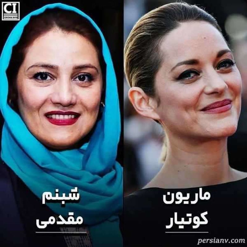 شباهت شبنم مقدمی به بازیگر خارجی