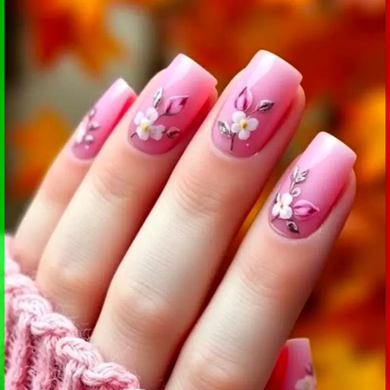 دیزاین ناخن بهاری گلدار ترند