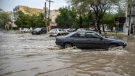 آبگرفتگی خیابان های ارومیه در پی بارش باران + فیلم