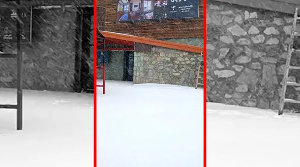 فیلم بارش ۱۰ سانتی‌متر برف در ایستگاه هفتم توچال