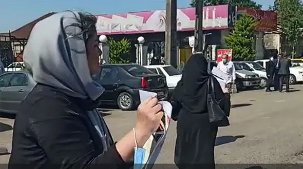 میتینگ انتخاباتی بدون ماسک احمدی نژاد در آستانه اشرفیه + فیلم