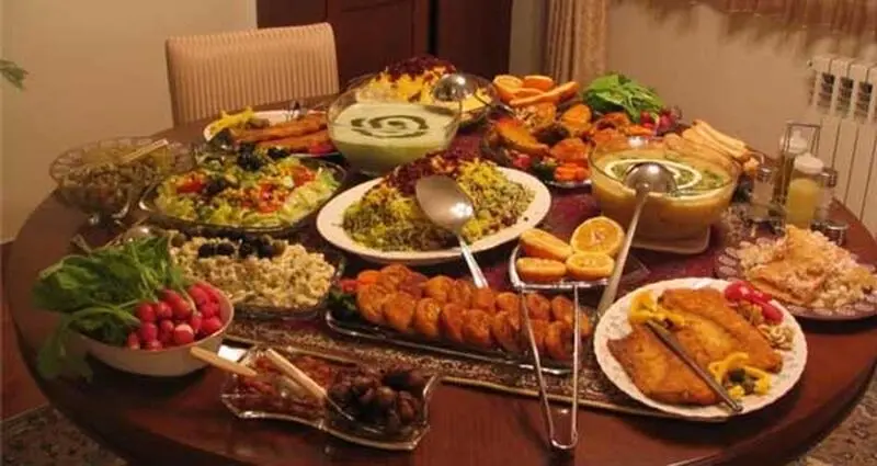سفره های افطار مفصل