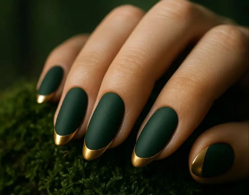 مدل ناخن سبز یلدایی 1