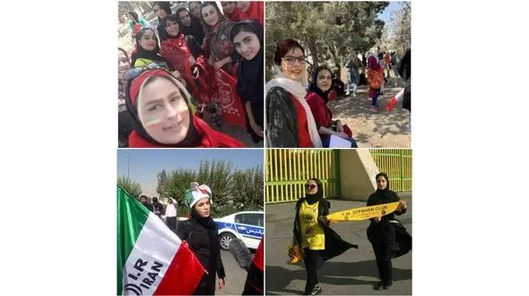 تصاویر حضور زنان و دختران برای ورود به استادیوم آزادی