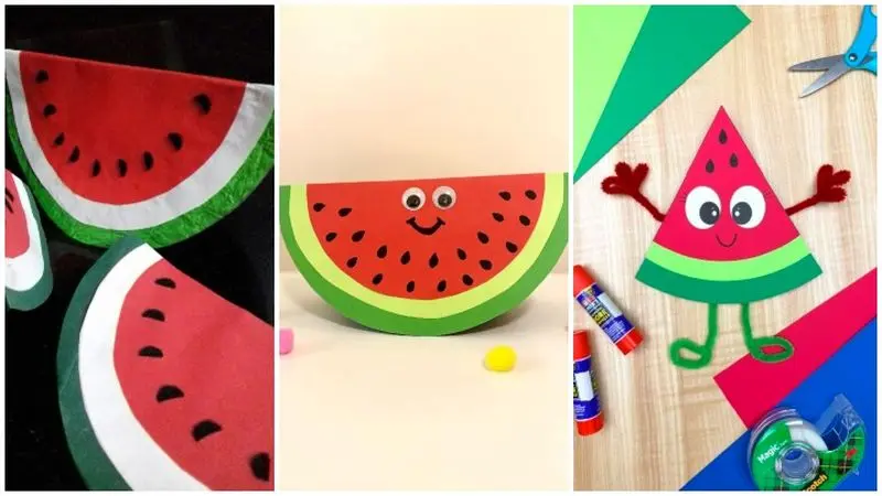 درست کردن هندوانه‌ی کاغذی برای شب یلدا