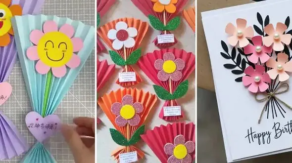 آموزش کاردستی گل برای مدرسه با ابزار ساده و در دسترس
