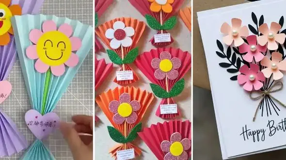 آموزش کاردستی گل برای مدرسه با ابزار ساده و در دسترس