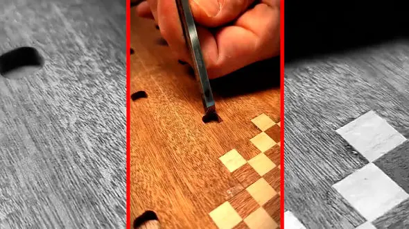 فیلم کنده کاری تمیز و دقیق روی چوب