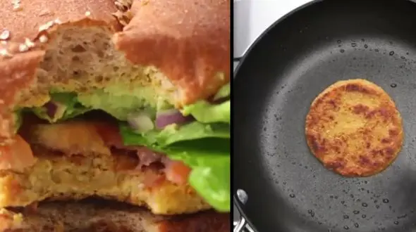 خوشمزه روز: طرز تهیه همبرگر بدون گوشت + فیلم