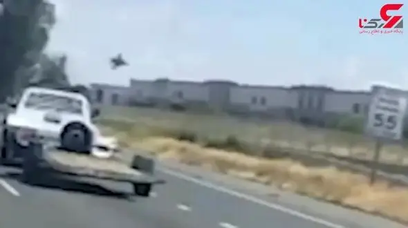 لحظه ایجکت کردن خلبان جنگنده آمریکایی قبل از سقوط + فیلم 