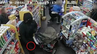 فیلم لحظه گرفتار شدن کودک نوپا در درگیری خونین فروشگاه +عکس