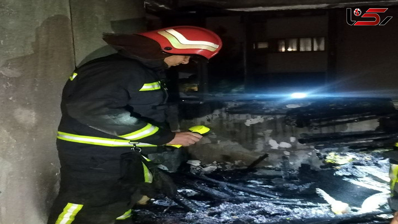 آتش سوزی یک خانه در خیابان پاییز شیراز