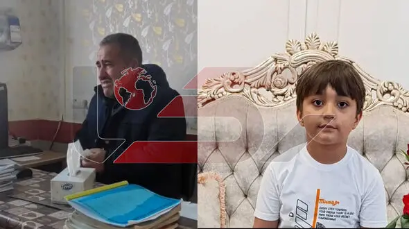فیلم جگرسوز گریه های  آقا معلم با شنیدن خبر فوت دانش آموزش آیدین کوچولو / شبستر در غم و ماتم
