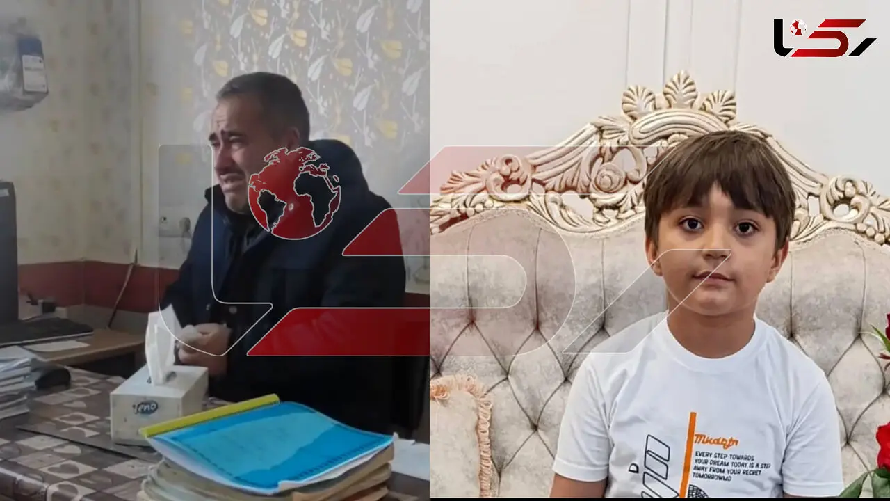 فیلم جگرسوز گریه های  آقا معلم با شنیدن خبر فوت دانش آموزش آیدین کوچولو / شبستر در غم و ماتم