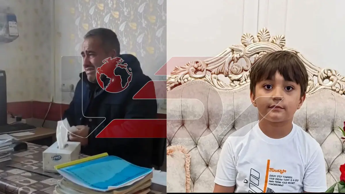 فیلم جگرسوز گریه های آقا معلم با شنیدن خبر فوت دانش آموزش آیدین کوچولو / شبستر در غم و ماتم