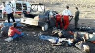 2 کشته در تصادف مرگبار  اردستان  + عکس