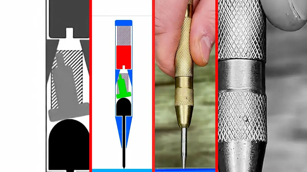 فیلم مکانیزم داخلی پانچ مرکزی با فنر