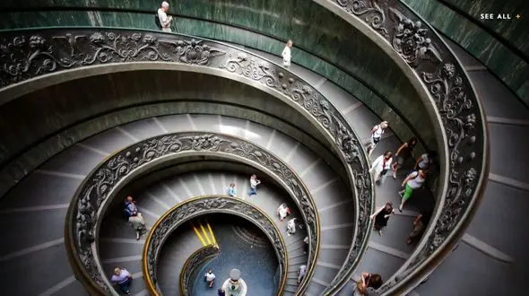 پله های مارپیچ واتیکان سوژه عکاس نشنال جئوگرافیک
