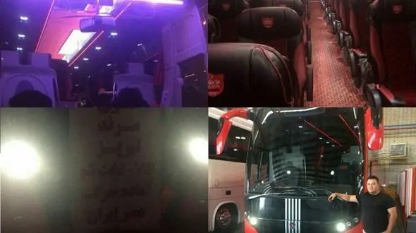با اتوبوس شیک و اختصاصی پرسپولیس مسافرکشی می کنند! 