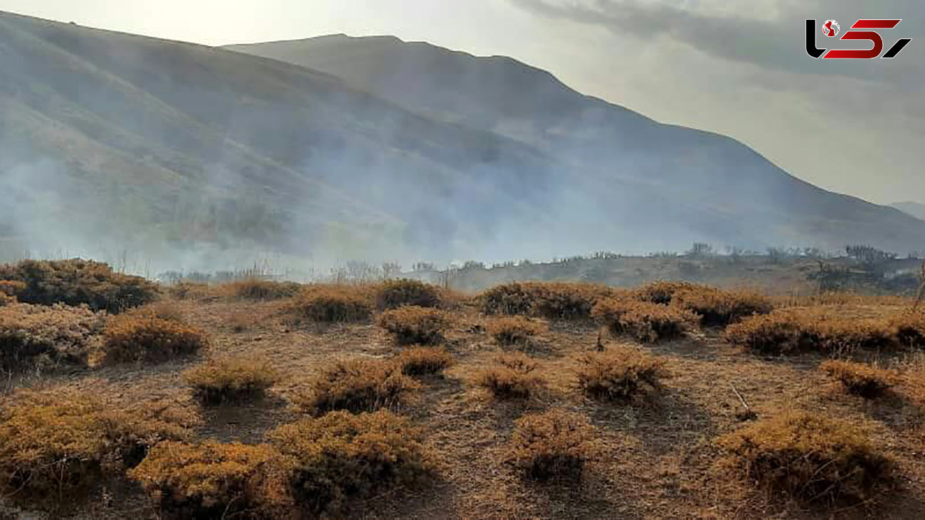 عملیات 4 ساعته برای مهار آتش سوزی مراتع روستایی شاهین دژ