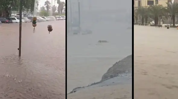 بندرعباس با آبگرفتگی و روان آب گسترده مواجه شد/ سلحشور: هلال‌احمر هرمزگان در آماده‌باش صددرصدی است  + صوت