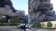 فیلم و جزییات بزرگترین آتش سوزی در گلپایگان / شرکت پلیمر سوخت + عکس
